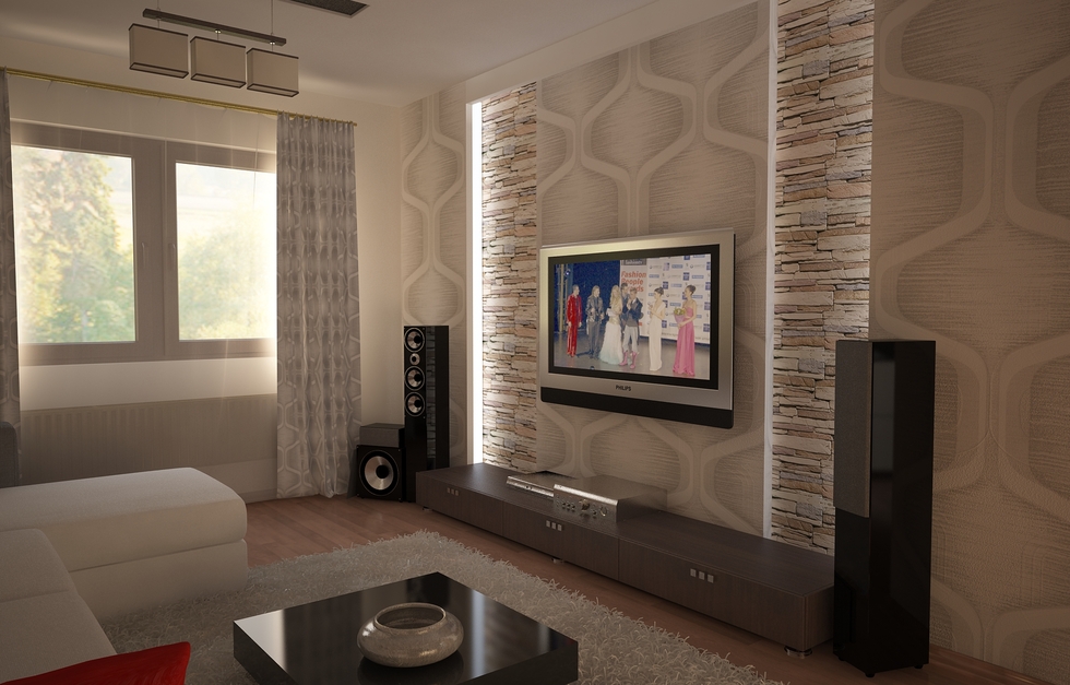Bilder 3d interieur wohnzimmer weià beige 2