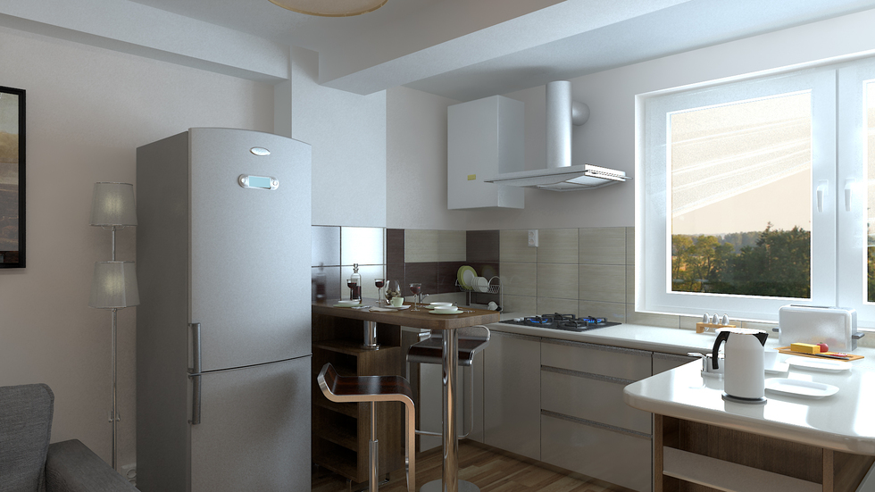Bilder 3d interieur küche braun weià 3 Küche in braun