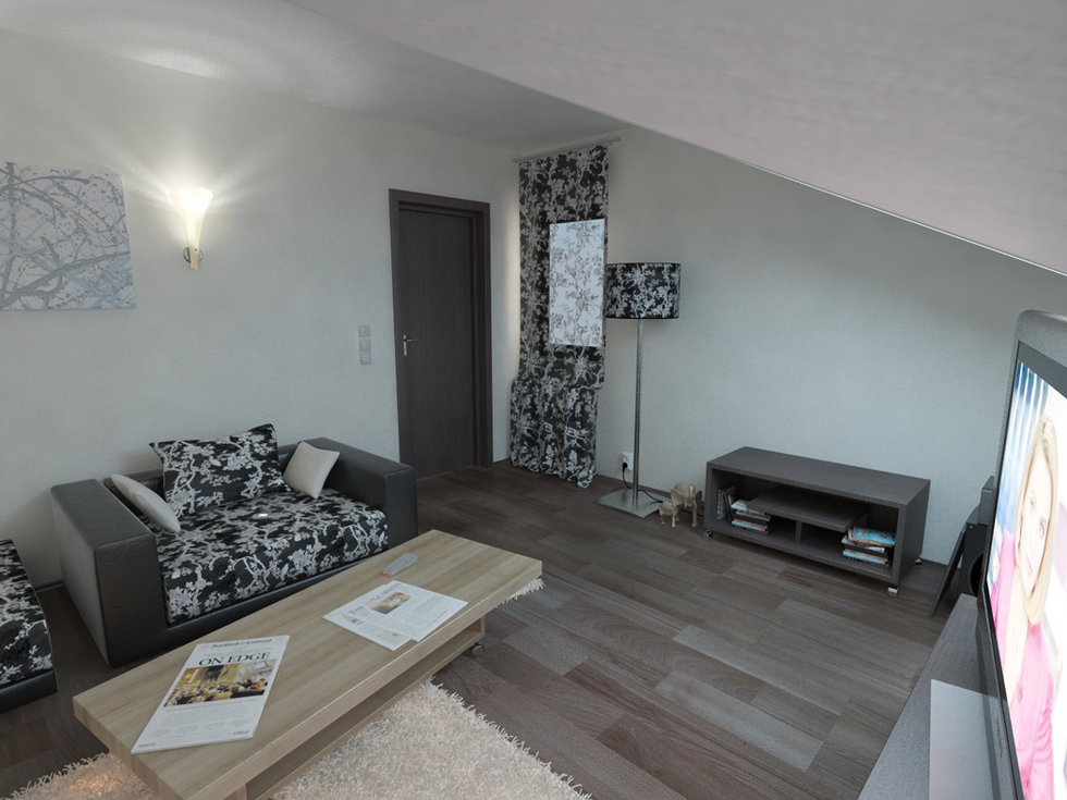 Bilder 3d interieur wohnzimmer braun beige 1